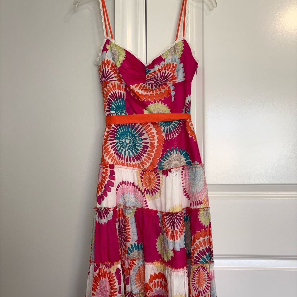 BCBGMAXAZRIA Vintage Pink and Floral Dress